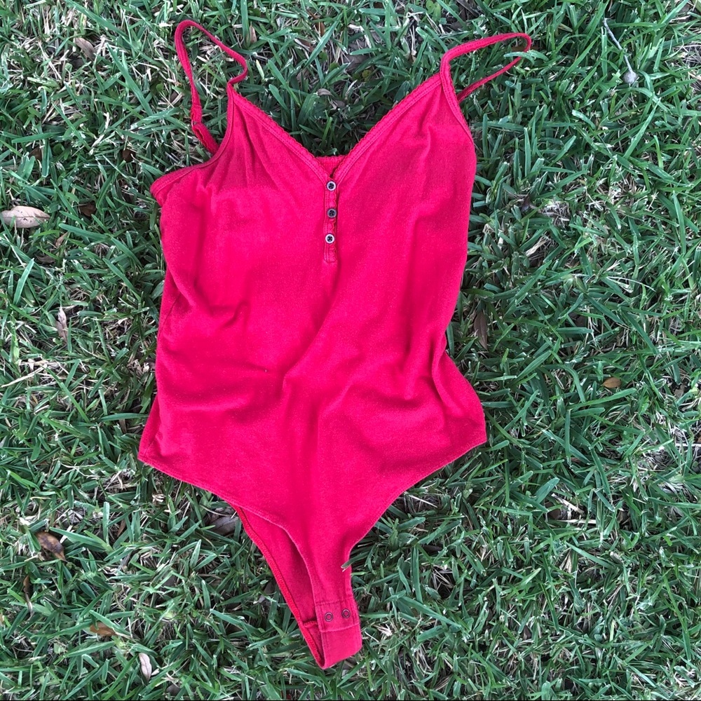 Red bodysuit